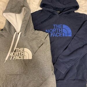 The North Face Men's Gray and Blue Hoodies set of 2